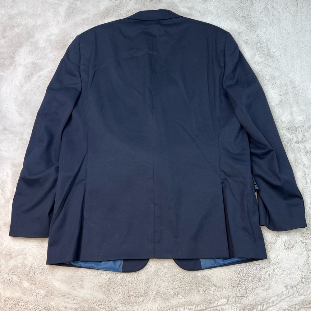 Hart Schaffner Marx Sport Coat Mens 44R Blue Windowpane 2 Button Made in USA - Picture 11 of 11